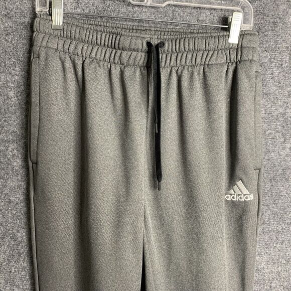 Adidas Pull-on Pants Elastic &Corded Waist Zip Ankles Gray Size M Pockets - Picture 2 of 16
